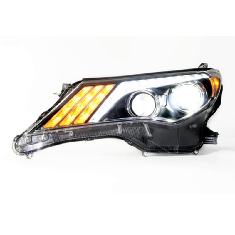 Car Headlights For RAV4 20 13-20 16 LED Headlight Assembly Upgrade DRL Xenon Bicofal Lens Tears Eye Design Lamp