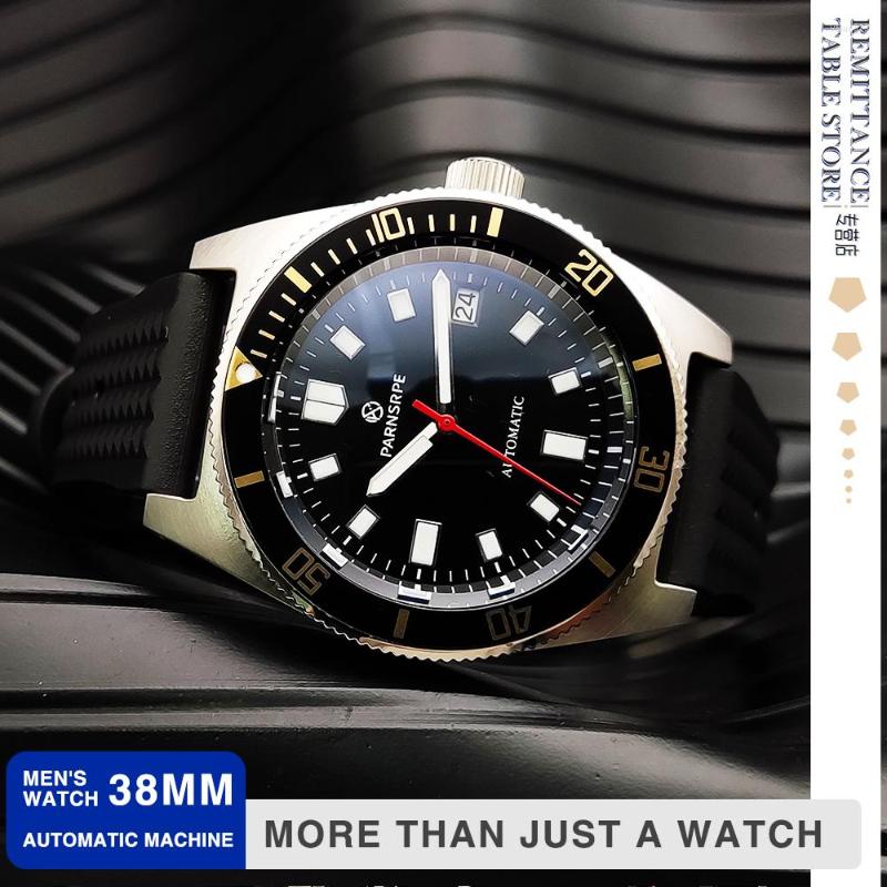 Wristwatches PARNSRPE - Luxury 38mm Men's Watch NH35A Automatic Mechanical Sapphire AR Coated Super Bright Luminous Diving, No-2
Wristwatches PARNSRPE - Luxury 38mm Men's Watch NH35A Automatic Mechanical Sapphire AR Coated Super Bright Luminous Diving, No-2