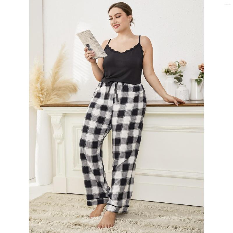 Women's Sleepwear Oversize Black Spaghetti Strap Set Lingerie Underwear Loose Women's Pajamas Suit Casual Home Clothes Drawstring Panty, Black and white
Women's Sleepwear Oversize Black Spaghetti Strap Set Lingerie Underwear Loose Women's Pajamas Suit Casual Home Clothes Drawstring Panty, Black and white