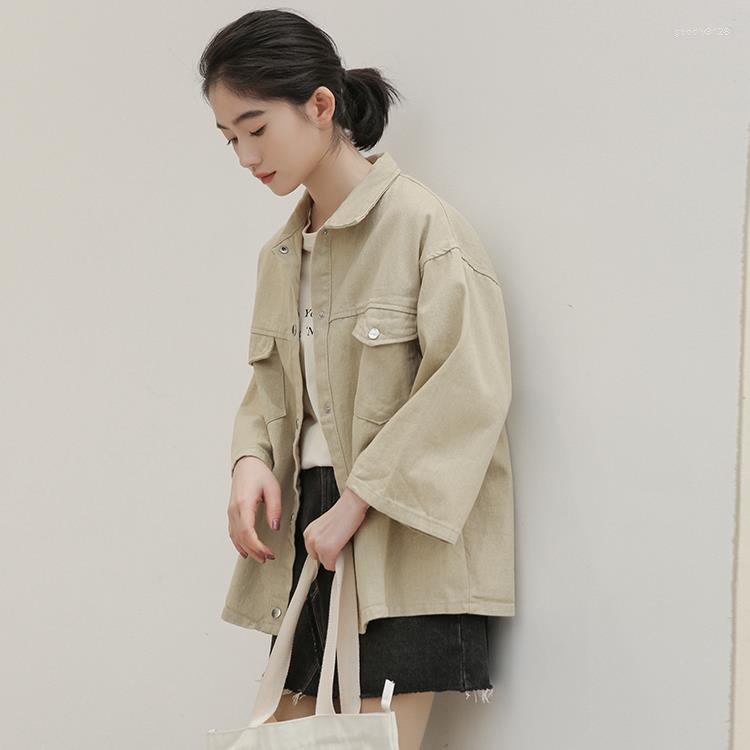 Women' Jackets 2023 Spring Autumn Women Clothing Cowboy Coat Loose Long Sleeve Short Female Denim Jacket Solid Bomber Coats J189, Khaki
Women' Jackets 2023 Spring Autumn Women Clothing Cowboy Coat Loose Long Sleeve Short Female Denim Jacket Solid Bomber Coats J189, Khaki