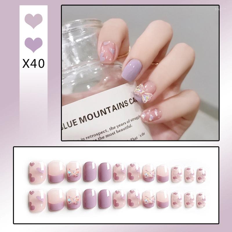 False Nails 24pcs Press On Summer Bowknot Pink Transparent Jelly For Women Tips Full Cover Wearable Set With Glue, A6833-8c
False Nails 24pcs Press On Summer Bowknot Pink Transparent Jelly For Women Tips Full Cover Wearable Set With Glue, A6833-8c