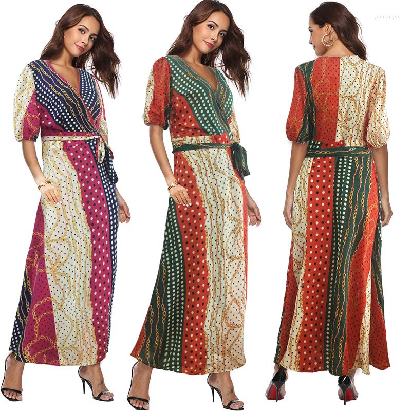 Party Dresses CINESSD Polka Dot Print Long Dress Women V Neck Half Sleeve A Line Swing Lace Up Beach Casual Boho Maxi With Belt, Green
Party Dresses CINESSD Polka Dot Print Long Dress Women V Neck Half Sleeve A Line Swing Lace Up Beach Casual Boho Maxi With Belt, Green