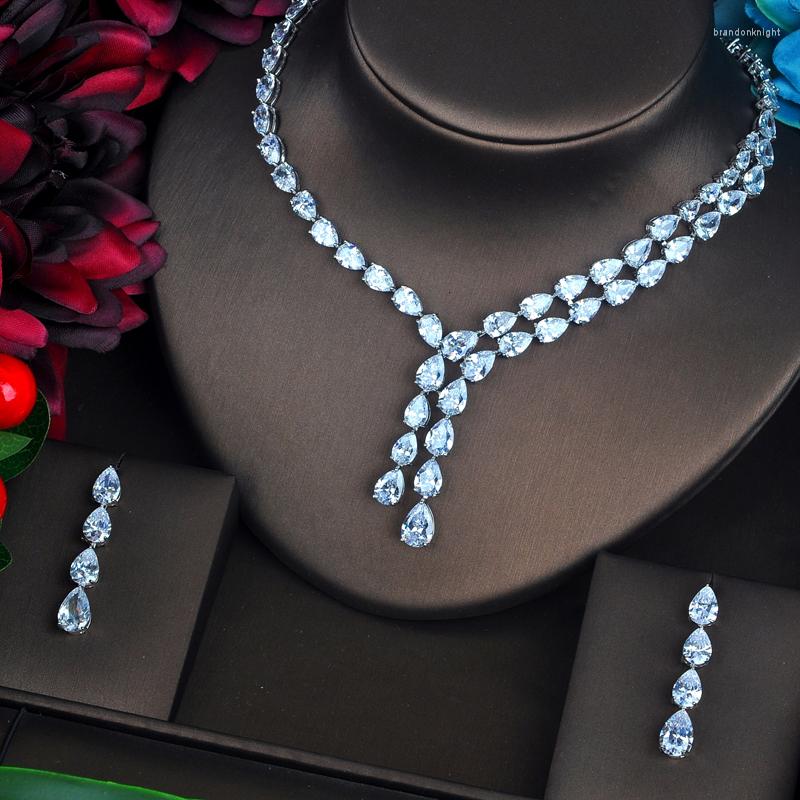 Necklace Earrings Set Fashion Luxury Clear And Blue Water Drop For Women Wedding Dress Accessories Wholesale Price N-388, Picture shown
Necklace Earrings Set Fashion Luxury Clear And Blue Water Drop For Women Wedding Dress Accessories Wholesale Price N-388, Picture shown