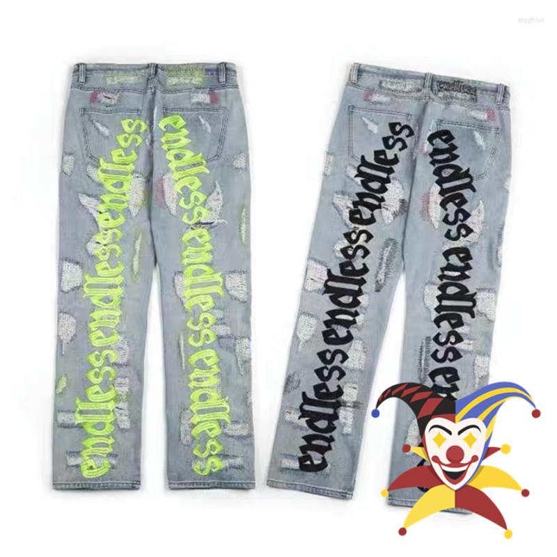 Men' Jeans Heavy Fabric Embroidered Endless Men Women Joggers Trousers Hole Old Jean Cargo Pants
Men' Jeans Heavy Fabric Embroidered Endless Men Women Joggers Trousers Hole Old Jean Cargo Pants