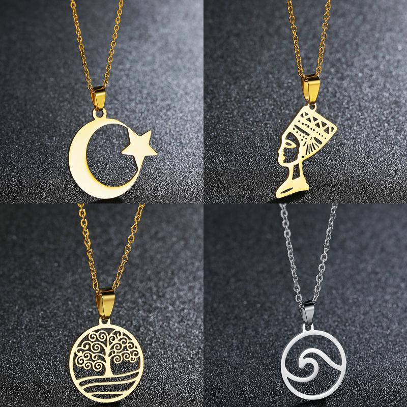 Pendant Necklaces Stainless Steel Crescent Moon Star Necklace Men Women Lover's Spiritual Islamic Muslim Amulet Turkish Religious Jewelr
Pendant Necklaces Stainless Steel Crescent Moon Star Necklace Men Women Lover's Spiritual Islamic Muslim Amulet Turkish Religious Jewelr