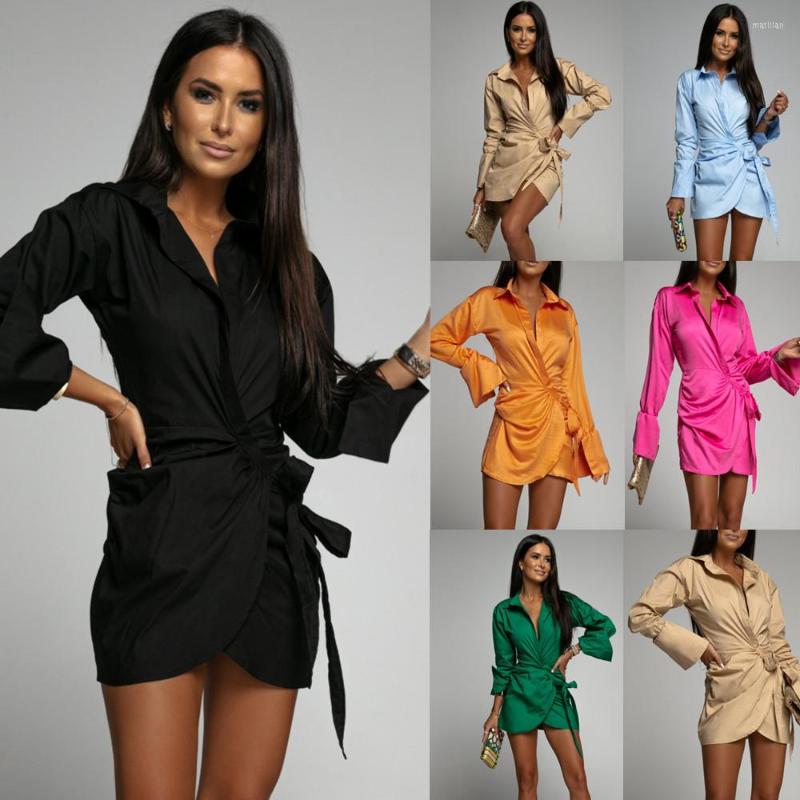 Casual Dresses Autumn Fashion Long Sleeve Solid V-Neck Shirt Dress For Women Evening, Khaki
Casual Dresses Autumn Fashion Long Sleeve Solid V-Neck Shirt Dress For Women Evening, Khaki