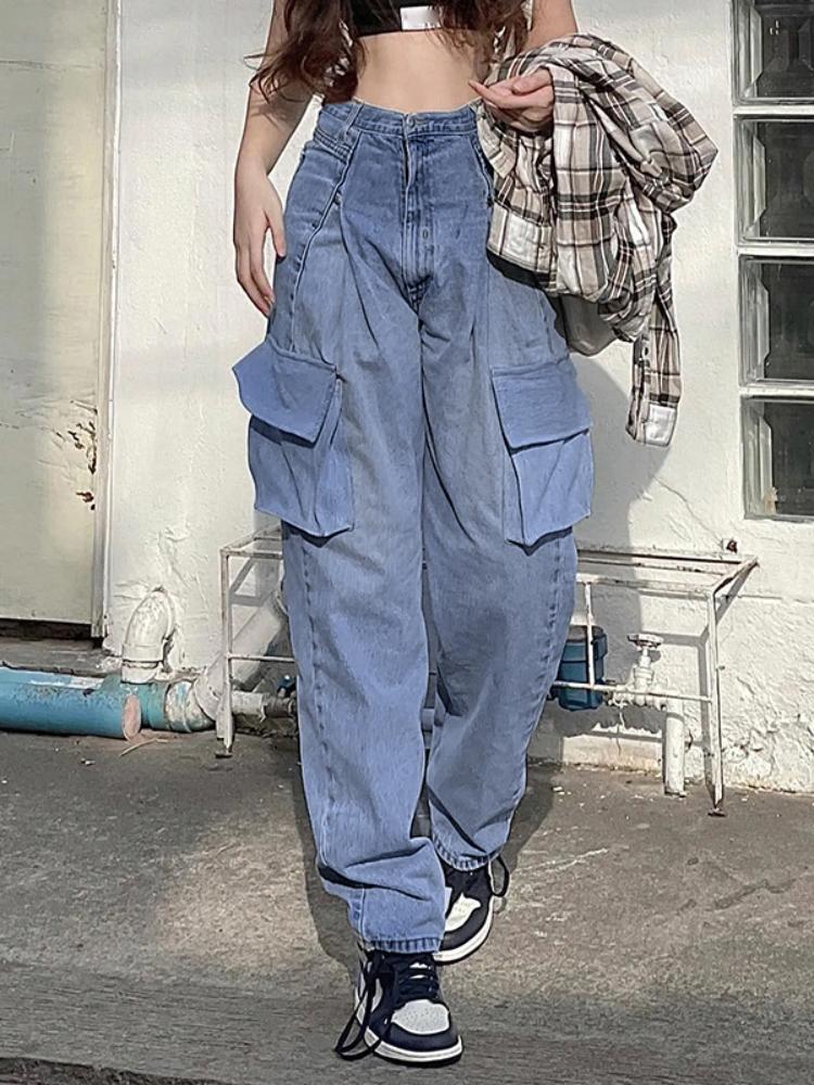 Women' Jeans WeiYao Korean Fashion High Waist Harem Denim Pants Big Pockets Stitch Cargo Woman Casual Baggy Hippie Streetwear BottomsWomen, Blue
Women' Jeans WeiYao Korean Fashion High Waist Harem Denim Pants Big Pockets Stitch Cargo Woman Casual Baggy Hippie Streetwear BottomsWomen, Blue