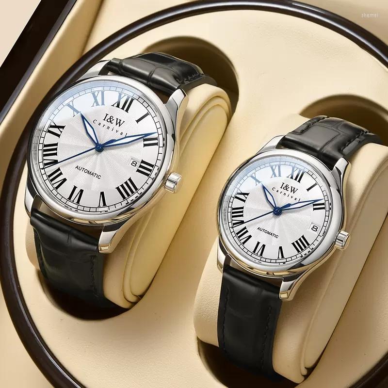 Wristwatches Reloj Hombre CARNIVAL Men's Luxury Mechanical Business Watch Fashion Automatic Watches For Men Sapphire Waterproof Luminous, Women silver white
Wristwatches Reloj Hombre CARNIVAL Men's Luxury Mechanical Business Watch Fashion Automatic Watches For Men Sapphire Waterproof Luminous, Women silver white