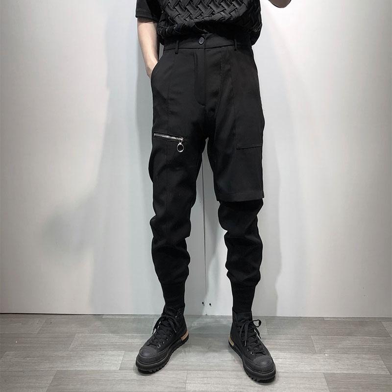 Men' Pants Dark Black Loose-fitting Fake Two Simple Design Cargo Fashion Trend Large Size Haren
Men' Pants Dark Black Loose-fitting Fake Two Simple Design Cargo Fashion Trend Large Size Haren