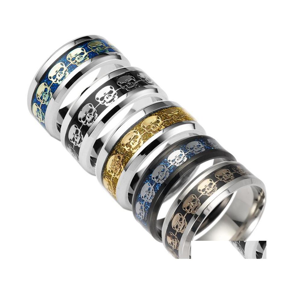 Band Rings Pretty Mens Jewelry Never Fade Gold Filled Blue Black Skeleton Pattern Man Gift Biker For Men Stainless Steel Skl Drop Del Dhhqb
Band Rings Pretty Mens Jewelry Never Fade Gold Filled Blue Black Skeleton Pattern Man Gift Biker For Men Stainless Steel Skl Drop Del Dhhqb