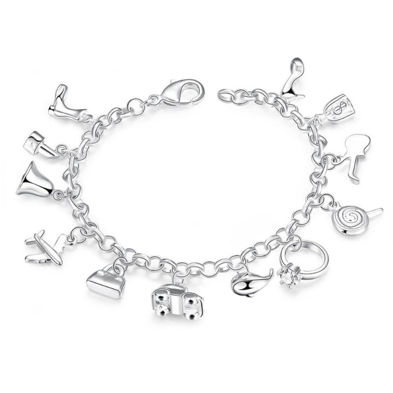 Charm Bracelets 12 Pendants Tassel Charms Bracelet Silver Plated For Women & Bangles Jewelry Gift Femme Bileklik Pulseira
Charm Bracelets 12 Pendants Tassel Charms Bracelet Silver Plated For Women & Bangles Jewelry Gift Femme Bileklik Pulseira