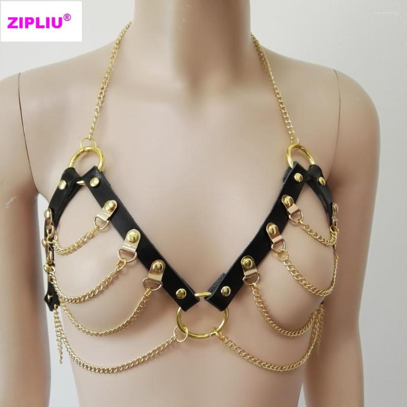 Garters Women Punk Black Leather Harness Harajuku Sexy Bra Studded Rivet Golden Silver Chain Handmade Body Bondage Belt Girl Chest
Garters Women Punk Black Leather Harness Harajuku Sexy Bra Studded Rivet Golden Silver Chain Handmade Body Bondage Belt Girl Chest