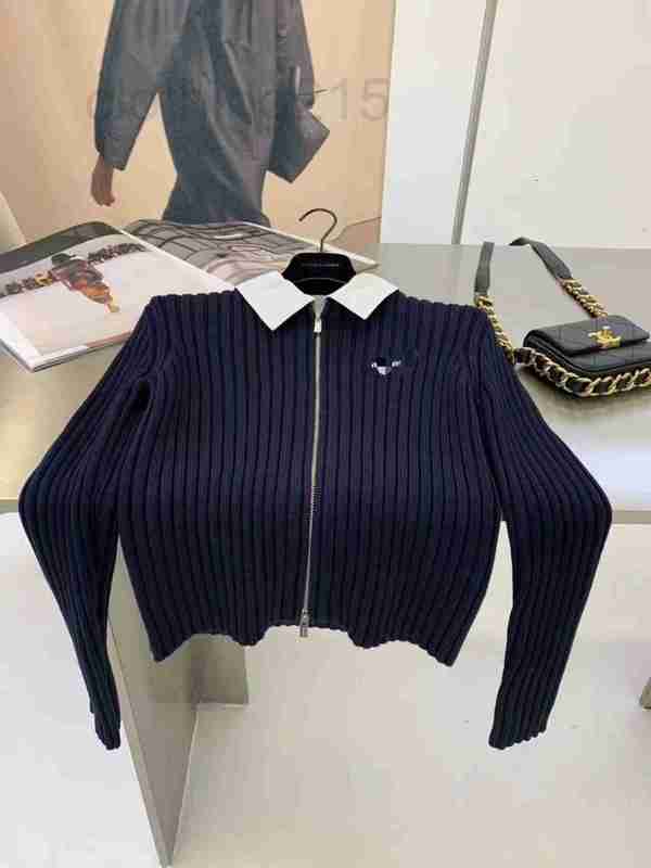 Women' Knits & Tees Designer Version autumn and winter new vertical rib lapel zip knit cardigan top 7BZM, Navy blue
Women' Knits & Tees Designer Version autumn and winter new vertical rib lapel zip knit cardigan top 7BZM, Navy blue