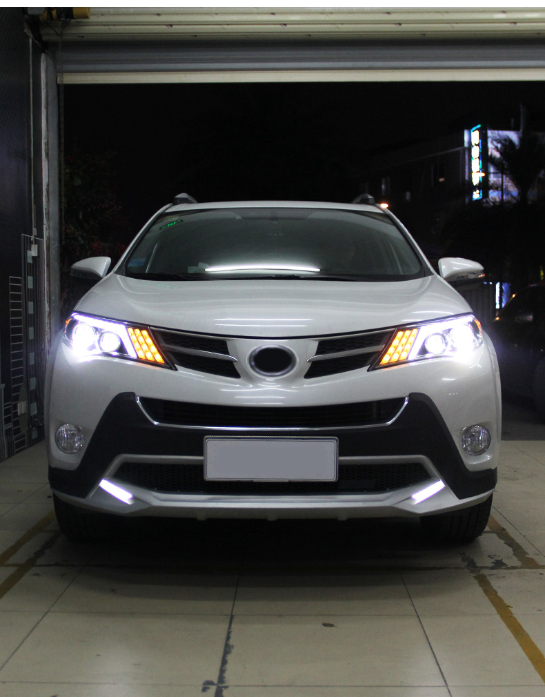 Car Headlights For RAV4 20 13-20 16 LED Headlight Assembly Upgrade DRL Xenon Bicofal Lens Tears Eye Design Lamp