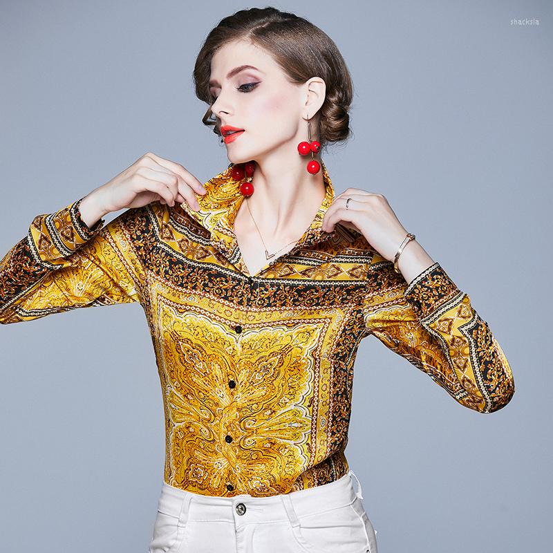 Women' Blouses 2023 Women' Spring Autumn Blouse European Commuter Lapel Printing Long-sleeved Female Slim Tops X888, Multi
Women' Blouses 2023 Women' Spring Autumn Blouse European Commuter Lapel Printing Long-sleeved Female Slim Tops X888, Multi