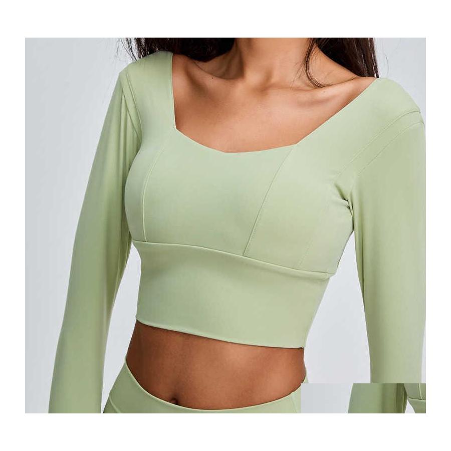 Yoga Outfits Beautif Back Suit Womens Long Sleeve Tshirt With Breast Pad Tight Sports Top Net Red Navel Exposed Fitness Drop Deliver Dheb8, Pink
Yoga Outfits Beautif Back Suit Womens Long Sleeve Tshirt With Breast Pad Tight Sports Top Net Red Navel Exposed Fitness Drop Deliver Dheb8, Pink