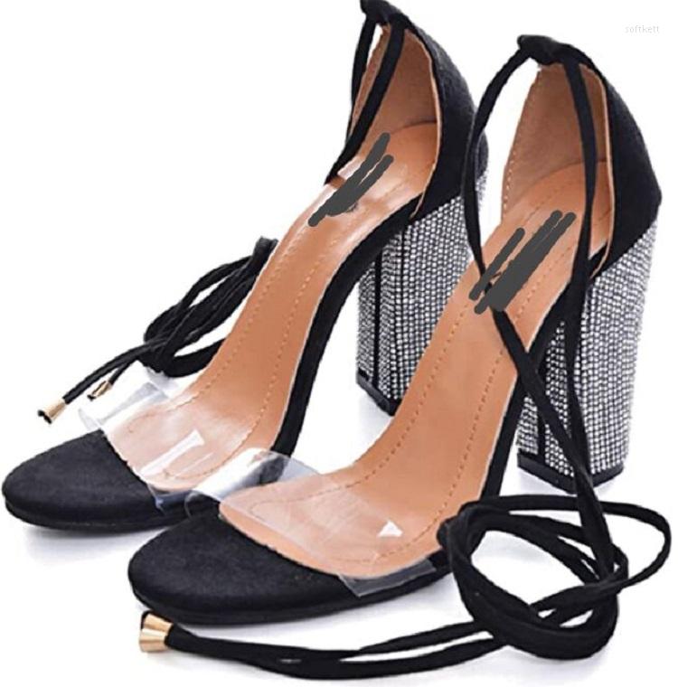Sandals Women Heeled Bandage Rhinestone Ankle Strap Pumps Super High Heels Square Lady Shoes Big Size 43, Black
Sandals Women Heeled Bandage Rhinestone Ankle Strap Pumps Super High Heels Square Lady Shoes Big Size 43, Black