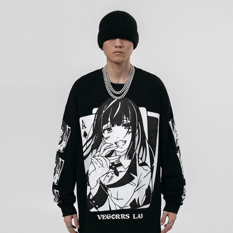 Men's T Shirts Japanese High Street Oversize Long-sleeved T-shirt Men Women Kakegurui Yumeko Jabami Casual Hip Hop O-neck Unisex Shirt Tops, White
Men's T Shirts Japanese High Street Oversize Long-sleeved T-shirt Men Women Kakegurui Yumeko Jabami Casual Hip Hop O-neck Unisex Shirt Tops, White