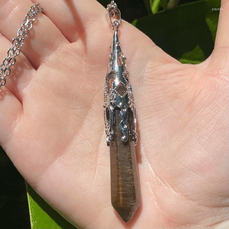 Pendant Necklaces Natural Quartz Stone Pendulum Divination Necklace Hexagonal Prism Healing Chakra Energy Spiritual Hanging Reiki Jewelry
Pendant Necklaces Natural Quartz Stone Pendulum Divination Necklace Hexagonal Prism Healing Chakra Energy Spiritual Hanging Reiki Jewelry