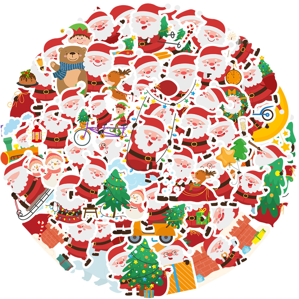 Pack of 50Pcs Wholesale Cartoon Santa Claus Stickers Waterproof Sticker for Luggage Laptop Skateboard Notebook Water Bottle Car Decals Kids Gifts Toys, Multi-color
Pack of 50Pcs Wholesale Cartoon Santa Claus Stickers Waterproof Sticker for Luggage Laptop Skateboard Notebook Water Bottle Car Decals Kids Gifts Toys, Multi-color