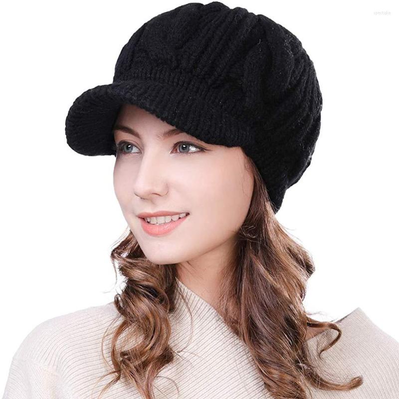 Berets For Women Sboy Cap Warm Soft Lined Women's Wool Knitted Acrylic Fibres Visor Beanie Winter Hat, Black
Berets For Women Sboy Cap Warm Soft Lined Women's Wool Knitted Acrylic Fibres Visor Beanie Winter Hat, Black