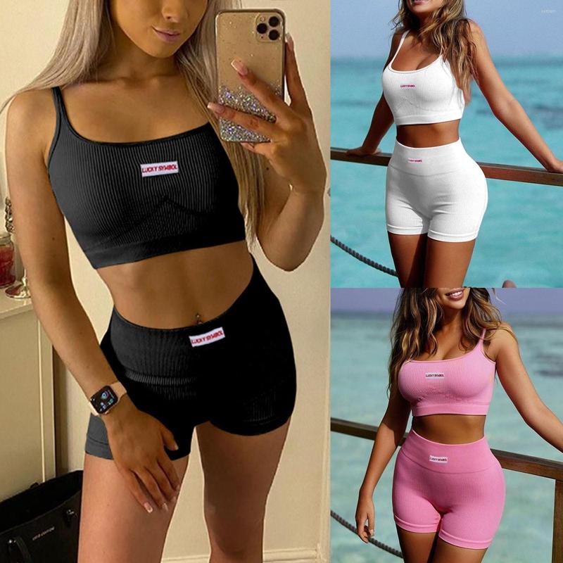 Active Sets Women Casual Two-piece Clothes Set U-shaped Collar Sleeveless Crop Tops And Shorts Fitness Running Sexy Gym Sportswear, Black
Active Sets Women Casual Two-piece Clothes Set U-shaped Collar Sleeveless Crop Tops And Shorts Fitness Running Sexy Gym Sportswear, Black