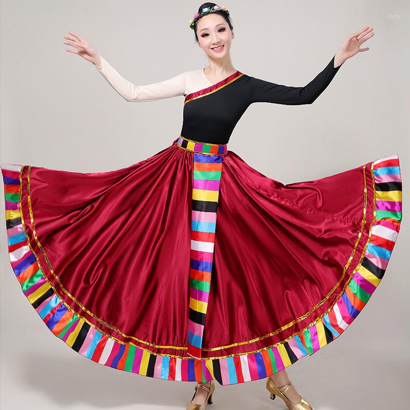Stage Wear Tibetan Robe Woman Dance Costumes Mongolian Folk Clothing Traditional Dress Performance, As picture2
Stage Wear Tibetan Robe Woman Dance Costumes Mongolian Folk Clothing Traditional Dress Performance, As picture2