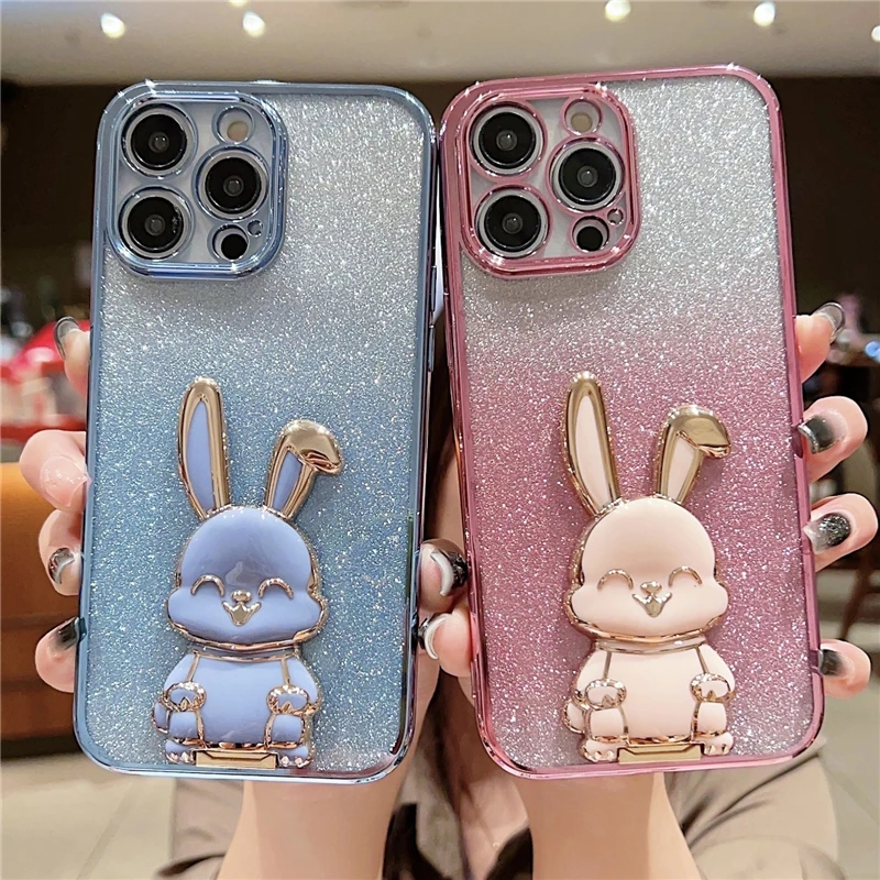 Luxury Plating Shiny Rabbit Holder Phone Case For iPhone 11 12 13 14 Pro Max X XR XS Soft Shockproof On 7 8 Plus SE2 Stand Cover
Luxury Plating Shiny Rabbit Holder Phone Case For iPhone 11 12 13 14 Pro Max X XR XS Soft Shockproof On 7 8 Plus SE2 Stand Cover