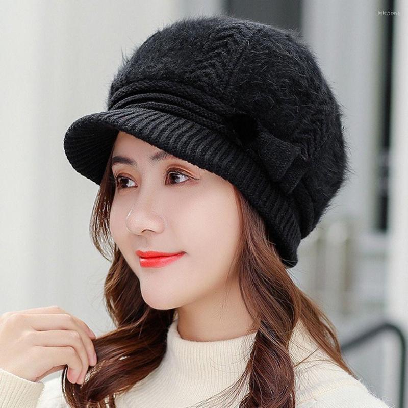 Berets Female Women Thick Fur Skullies Beanies Knitted Hats Winter Hat Ball Cap, Black
Berets Female Women Thick Fur Skullies Beanies Knitted Hats Winter Hat Ball Cap, Black