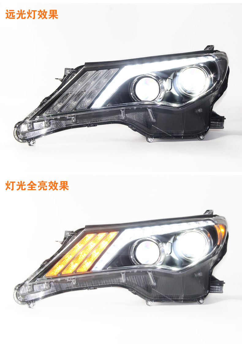 Car Headlights For RAV4 20 13-20 16 LED Headlight Assembly Upgrade DRL Xenon Bicofal Lens Tears Eye Design Lamp