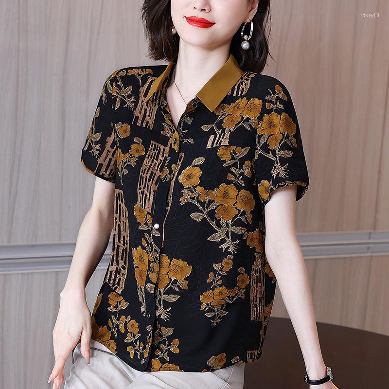 Women' Blouses Chiffon Shirt Women Summer Short-sleeved 2023 Printed Small Beautiful Fashion Temperament Casual Blouse Top, Yellow
Women' Blouses Chiffon Shirt Women Summer Short-sleeved 2023 Printed Small Beautiful Fashion Temperament Casual Blouse Top, Yellow