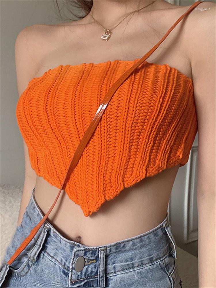 Women's Tanks Y2k Knitted Crop Tops For Women Bandeau Tube Top Strapless Sleeveless Solid Color Hanky Hem T-shirt Summer Camis Streetwear
Women's Tanks Y2k Knitted Crop Tops For Women Bandeau Tube Top Strapless Sleeveless Solid Color Hanky Hem T-shirt Summer Camis Streetwear