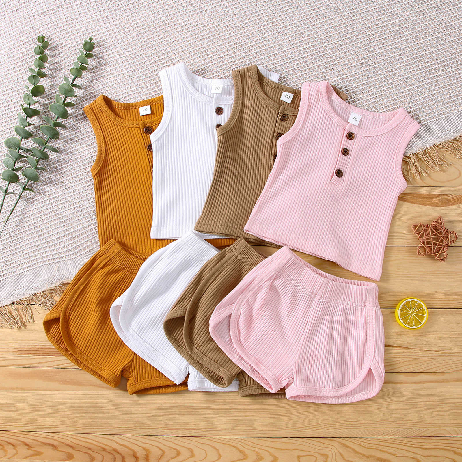 Clothing New Baby Girls Boys Clothes Set Toddler Summer Pcs Casual Outfit Sets Sleeveless Solid Button Ribbed VestShorts Suit, Yellow
Clothing New Baby Girls Boys Clothes Set Toddler Summer Pcs Casual Outfit Sets Sleeveless Solid Button Ribbed VestShorts Suit, Yellow
