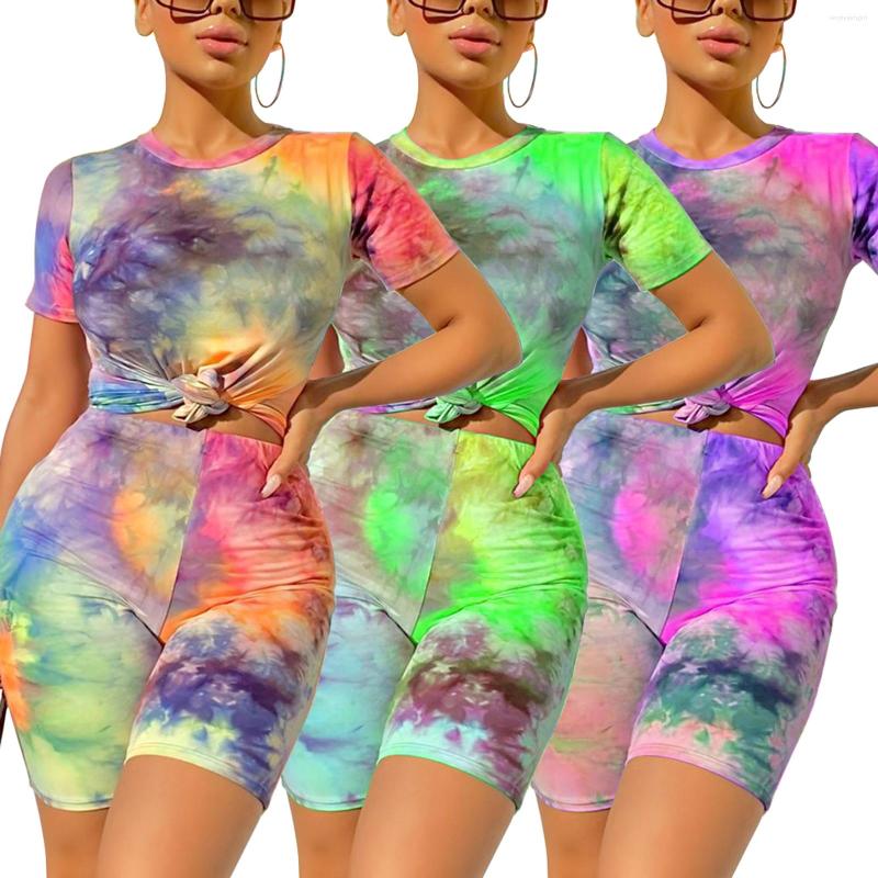 Active Sets 3 Styles Women Casual Two Piece Set Ladies Summer Fresh Tie-dye Print Short-sleeved Tops Elastic Tight Shorts Exercise
Active Sets 3 Styles Women Casual Two Piece Set Ladies Summer Fresh Tie-dye Print Short-sleeved Tops Elastic Tight Shorts Exercise