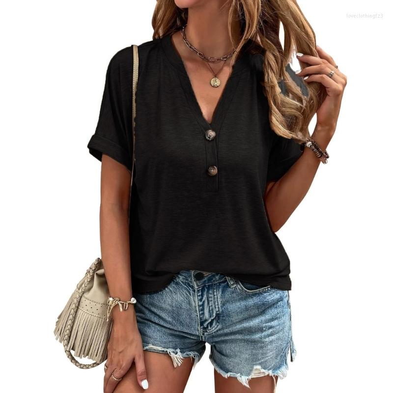 Women' T Shirts Womens Button Front Roll-Up Short Sleeve T-Shirt V-Neck Plain Loose Tunic Top, Black
Women' T Shirts Womens Button Front Roll-Up Short Sleeve T-Shirt V-Neck Plain Loose Tunic Top, Black