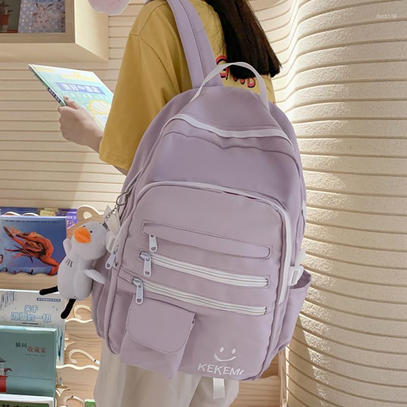 School Bags Multi-pocket Nylon Women Backpack Waterproof Female College Student Bag Fashion Teenage Girls Laptop Backpacks Simple Schoolbag, Black
School Bags Multi-pocket Nylon Women Backpack Waterproof Female College Student Bag Fashion Teenage Girls Laptop Backpacks Simple Schoolbag, Black