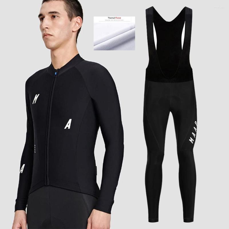 Racing Sets MAAP Cycling Jersey Set Pro Team Long Sleeve Clothes Men Winter Clothing Thermal Fleece Ropa Ciclismo Hombre Warm, Black
Racing Sets MAAP Cycling Jersey Set Pro Team Long Sleeve Clothes Men Winter Clothing Thermal Fleece Ropa Ciclismo Hombre Warm, Black