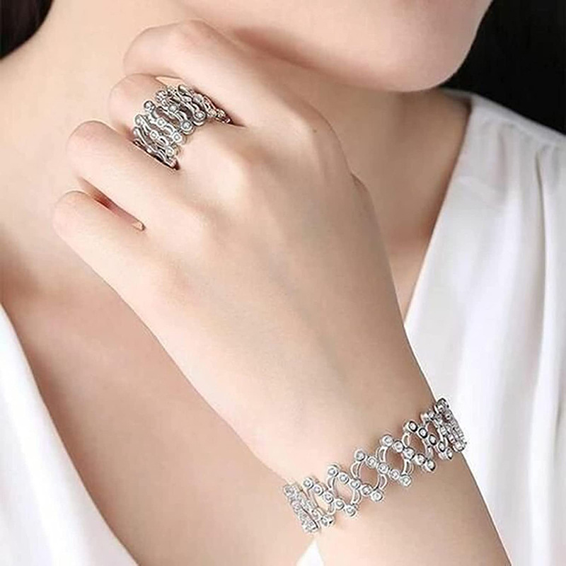 2 In 1 Adjustable Magnetic Therapy Transforming Ring, Magic Folding Retractable Bracelet, Telescopic Rings Change Bracelets