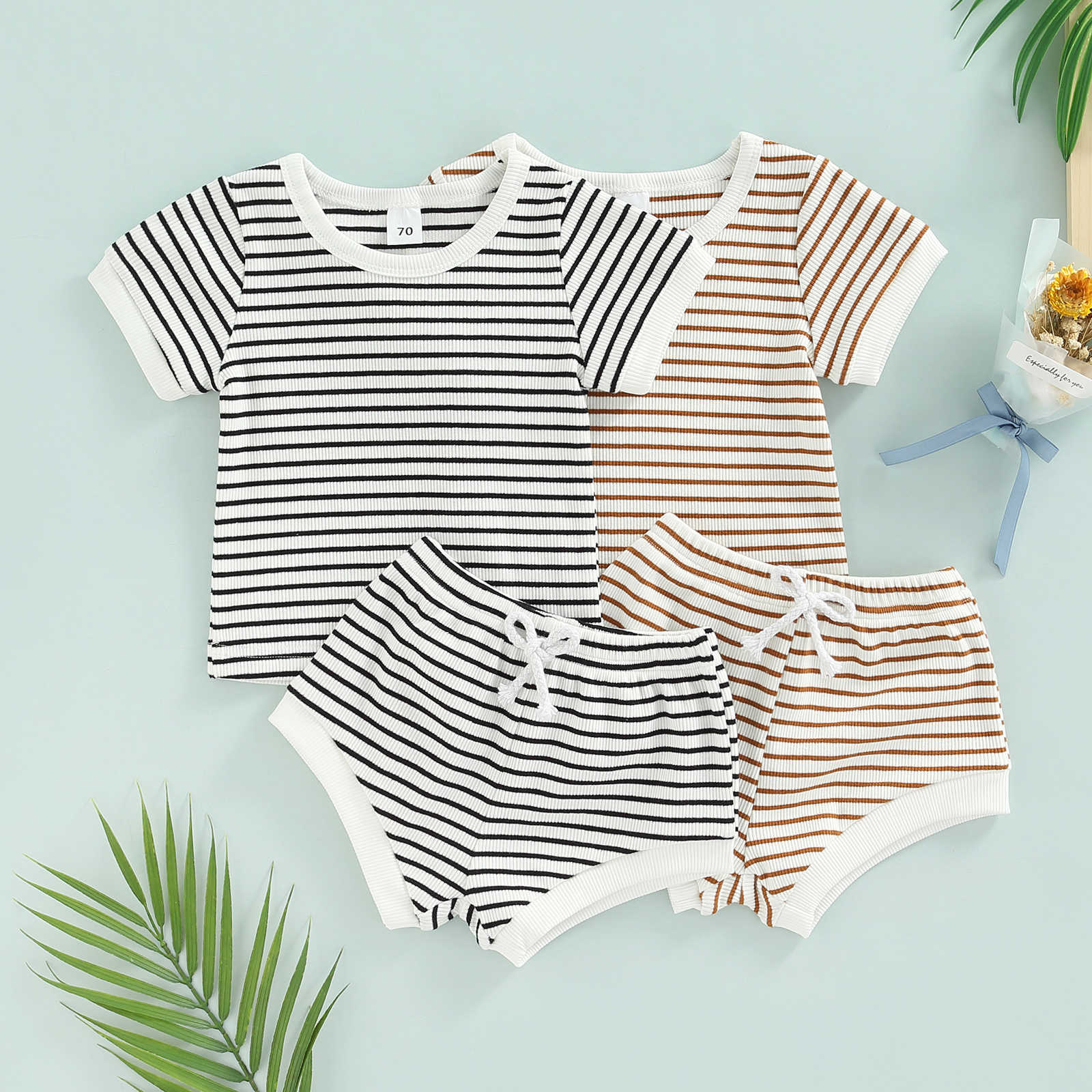 Clothing Sets Summer New Baby Outfits Clothes Set Cotton Casual Striped Short Sleeve TShirtShorts Suit for Toddler Infant Months, Yellow
Clothing Sets Summer New Baby Outfits Clothes Set Cotton Casual Striped Short Sleeve TShirtShorts Suit for Toddler Infant Months, Yellow