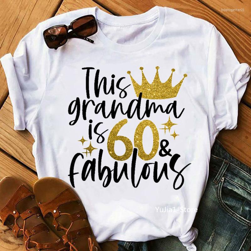 Women' T Shirts This Grandma Is 60 Fabulous Letter Print Women T-Shirt Summer Fashion Tshirt Femme Birthday Gift Shirt Female Harajuku, 000
Women' T Shirts This Grandma Is 60 Fabulous Letter Print Women T-Shirt Summer Fashion Tshirt Femme Birthday Gift Shirt Female Harajuku, 000