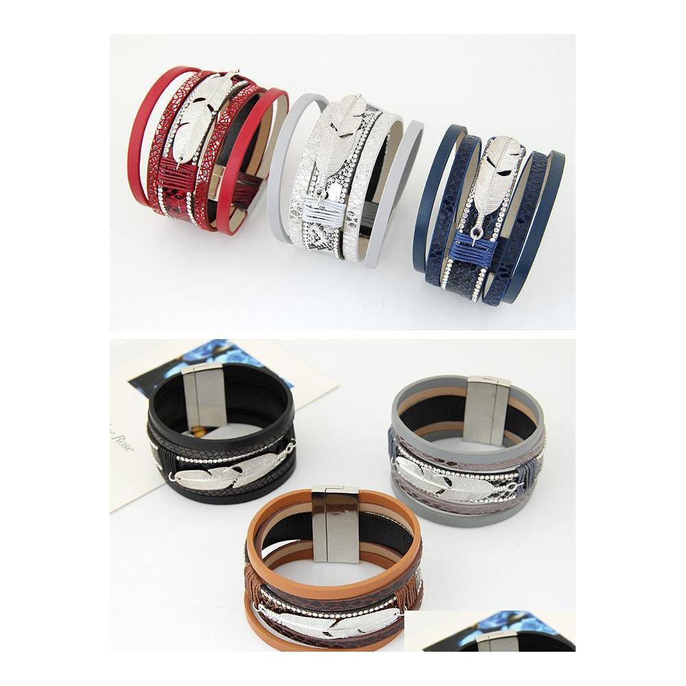 Cuff Bracelets For Women Men Fashion Magnetic Mtilayer Wrap Jewelry Gift Leather Bangles Drop Delivery Dhpkz
Cuff Bracelets For Women Men Fashion Magnetic Mtilayer Wrap Jewelry Gift Leather Bangles Drop Delivery Dhpkz