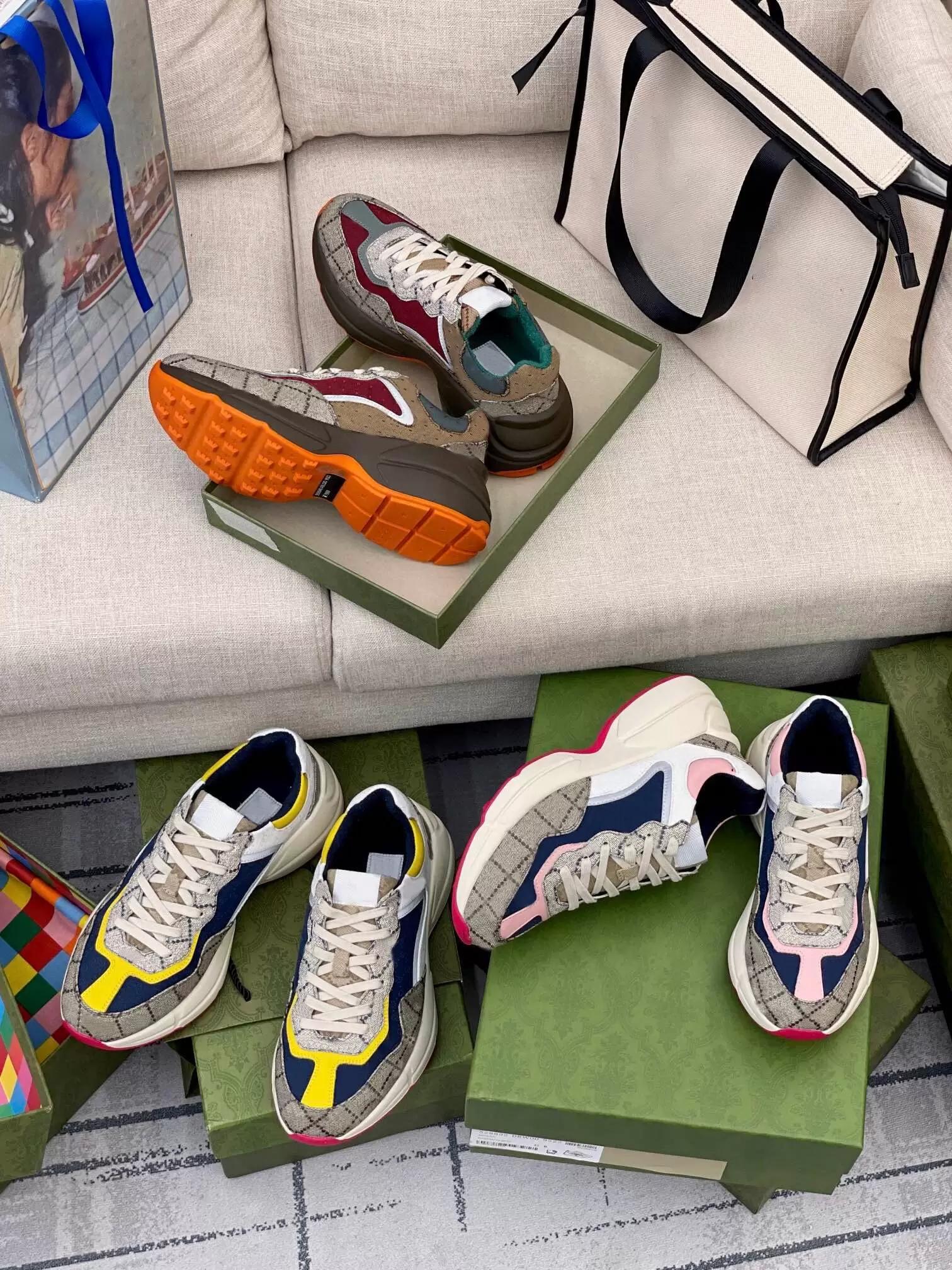 With Box Designer Sneakers GGity Shoes 2022 Designer shoes Rhyton Sneakers Beige Men Trainers Vintage Luxury Chaussures Ladies with box s fv, Color 27
With Box Designer Sneakers GGity Shoes 2022 Designer shoes Rhyton Sneakers Beige Men Trainers Vintage Luxury Chaussures Ladies with box s fv, Color 27