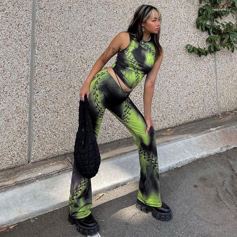 Women' Two Piece Pants Women' Fashion Street Vintage Tie Dye Print Tank Top Casual Two-Piece Set Y2K Spice Punk Clothes, Green
Women' Two Piece Pants Women' Fashion Street Vintage Tie Dye Print Tank Top Casual Two-Piece Set Y2K Spice Punk Clothes, Green