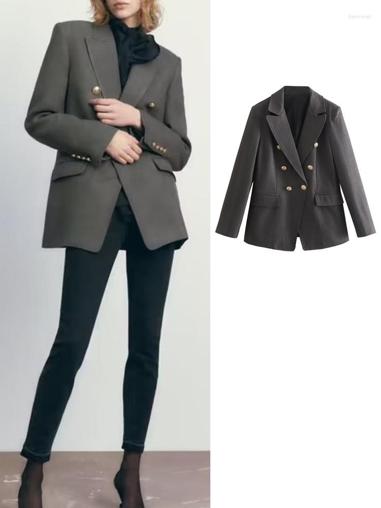 Women's Suits Spring Summer Woman Fashion Double Breasted Straight Office Blazer Female Solid Basic Matching Long Sleeve Top Ladies Jacktet, As004
Women's Suits Spring Summer Woman Fashion Double Breasted Straight Office Blazer Female Solid Basic Matching Long Sleeve Top Ladies Jacktet, As004