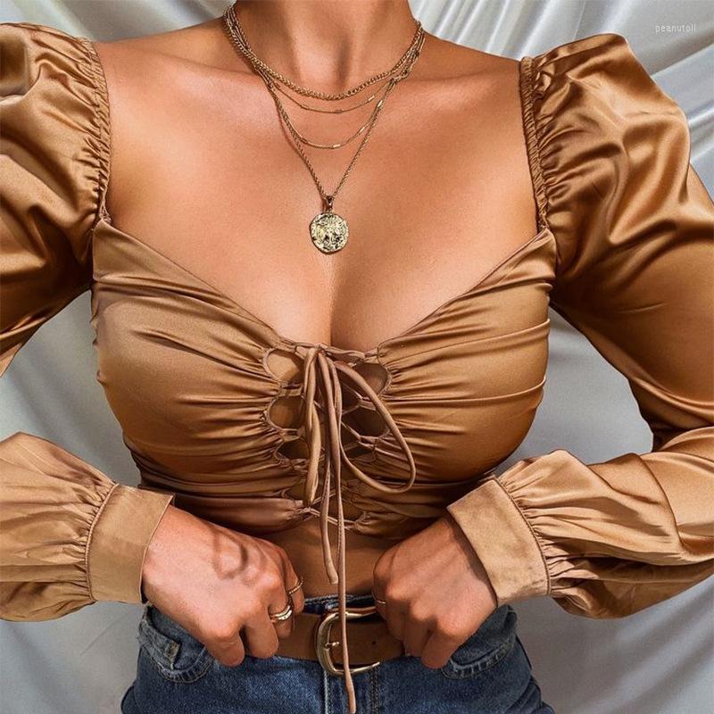 Women' T Shirts 2023 Autumn Solid Color Vintage Women Puff Sleeve Sexy Square Neck Slim Front Bandage Satin Crop Top Clubwear, White
Women' T Shirts 2023 Autumn Solid Color Vintage Women Puff Sleeve Sexy Square Neck Slim Front Bandage Satin Crop Top Clubwear, White