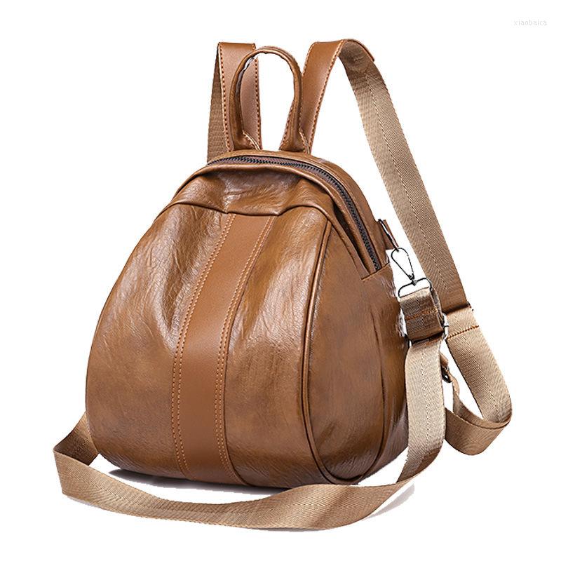 School Bags Designer Female Backpack High Quality Vintage Leather Backpacks For Women Bag Travel Bagpack Ladies Sac A Dos Back Pack, Black
School Bags Designer Female Backpack High Quality Vintage Leather Backpacks For Women Bag Travel Bagpack Ladies Sac A Dos Back Pack, Black