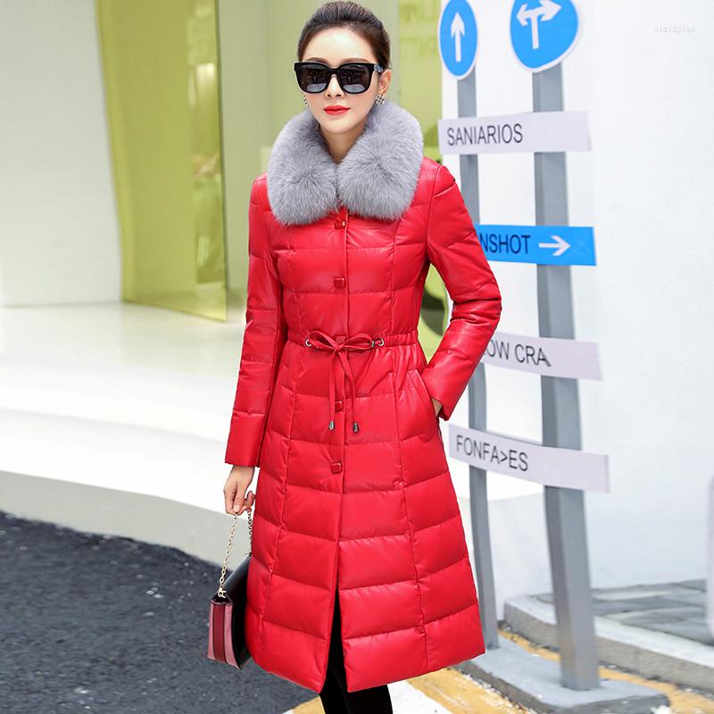 Women's Leather Genuine Winter Jacket Women Down Plus Size Red Korean Long Coat Sheepskin Chaqueta Mujer KJ633
Women's Leather Genuine Winter Jacket Women Down Plus Size Red Korean Long Coat Sheepskin Chaqueta Mujer KJ633