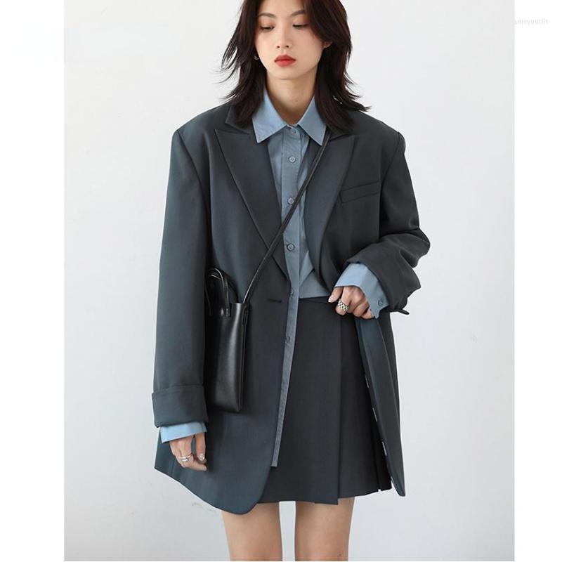 Women' Suits Spring Autumn Women' Casual Blazer Blue Fashion Loose Women Coat Long Sleeve Ladies Outerwear Office Lady Stylish Tops
Women' Suits Spring Autumn Women' Casual Blazer Blue Fashion Loose Women Coat Long Sleeve Ladies Outerwear Office Lady Stylish Tops