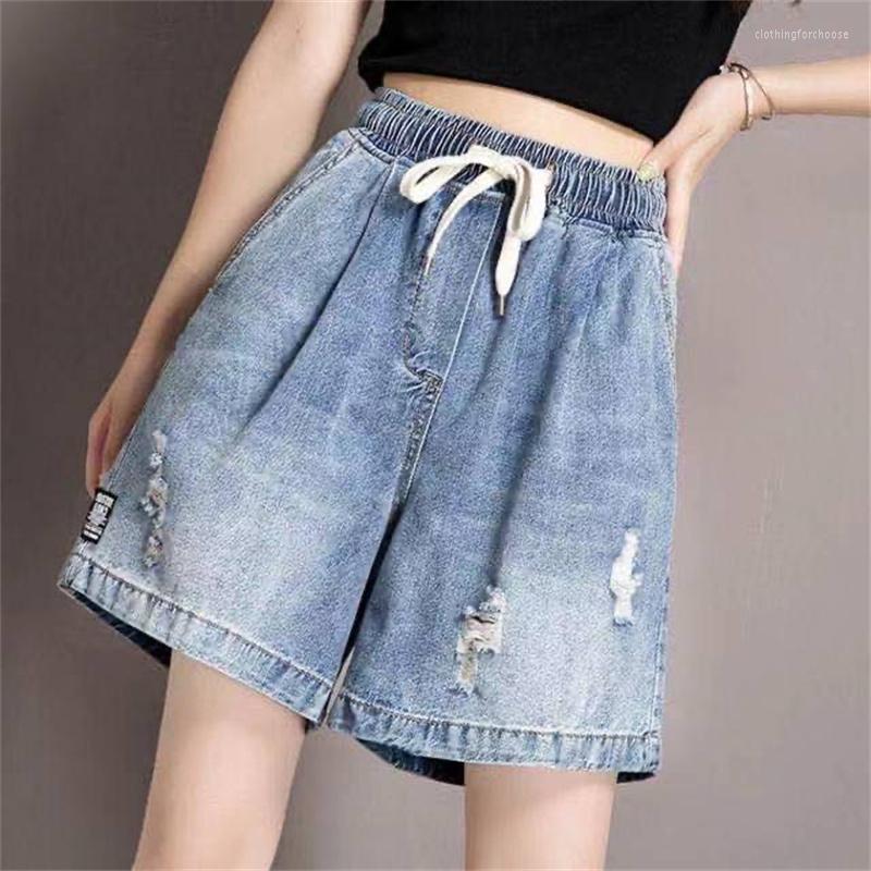 Women's Jeans Washed Ripped Wide Leg Pants With Elasticated Waist Basic Minimalist 2023 Korean Fashion Denim Summer Shorts For Women, As photo
Women's Jeans Washed Ripped Wide Leg Pants With Elasticated Waist Basic Minimalist 2023 Korean Fashion Denim Summer Shorts For Women, As photo