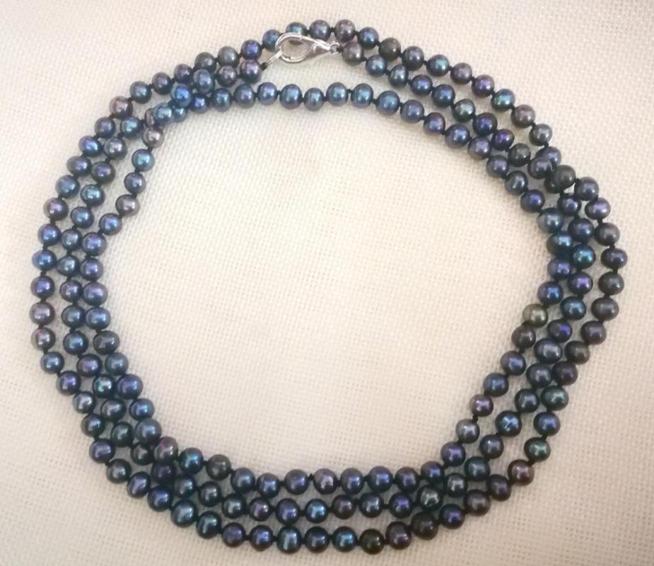 Chains 50'' 127cm Women Jewelry 6x7mm Black Colors Pearl Beads Handmade Long Necklace Natural Freshwater Gift
Chains 50'' 127cm Women Jewelry 6x7mm Black Colors Pearl Beads Handmade Long Necklace Natural Freshwater Gift